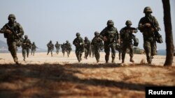 지난달 29일 한국 포항에서 미한 해병대 합동 상륙 훈련이 열렸다. (자료사진)