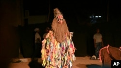 An histrion  participates successful  Recreatrales, an planetary   theatre  festival held successful  Ouagadougou, Burkina Faso, Oct. 28, 2024.