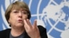 FILE - U.N. High Commissioner for Human Rights Michelle Bachelet speaks at a news conference at the United Nations in Geneva, Switzerland, Dec. 5, 2018.