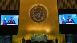 Nicolás Maduro durante su intervención pregrabada en la Asamblea General de la ONU, en Nueva York, el 22 de septiembre de 2021.