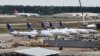 United Airlines planes, including a Boeing 737 MAX 9 model, are pictured at George Bush Intercontinental Airport in Houston, Texas, March 18, 2019. 