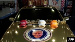 A Trump car is displayed at the Turning Point Action group's "People's Convention" on June 15, 2024, in Detroit, Michigan. Former President Donald Trump is scheduled to appear at the event later Saturday.