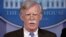 Cố vấn an ninh quốc gia Mỹ John Bolton tại họp báo ở Nhà Trắng, 28/1/2019