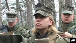 Lilly Alexei during Marine combat training in Quantico, Virginia