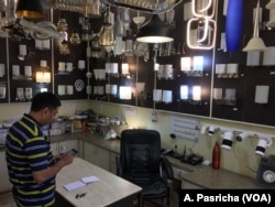 Products such as lights and lamps sold in Indian shops are predominantly Chinese.