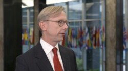 FILE - U.S. Special Representative for Iran Brian Hook speaks to VOA Persian at the State Department, Nov. 18, 2019