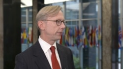 FILE - U.S. Special Representative for Iran Brian Hook speaks to VOA Persian at the State Department, Nov. 18, 2019