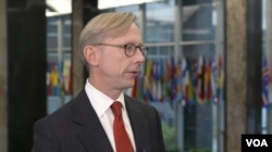 FILE - U.S. Special Representative for Iran Brian Hook speaks to VOA Persian at the State Department, Nov. 18, 2019.