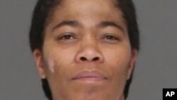 This Jan. 26, 2017, booking photo provided by Charles County, Maryland, sheriff’s office shows Malikah Shabazz in La Plata, Maryland.