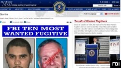 联邦调查局网站通缉要犯照片显示沃尔特.李.威廉斯（右）已被抓获。（图片来源：联调局）