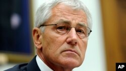 FILE - Defense Secretary Chuck Hagel.