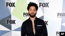 FILE - Actor and singer Jussie Smollett attends the Fox Networks Group 2018 programming presentation after party at Wollman Rink in Central Park on May 14, 2018, in New York.
