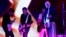 Jeff Schroeder, from left, Jack Bates, James Iha and Billy Corgan of Smashing Pumpkins perform at The Forum, Aug. 30, 2018, in Inglewood, California