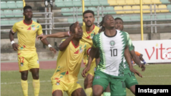 Lokacin karawar Najeriya da Benin a Porto Novo (Hoto: Instagram Super Eagles)