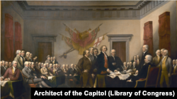 Declaration of Independence painting by John Trumbull in the United States Capitol