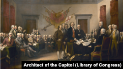 Declaration of Independence painting by John Trumbull in the United States Capitol