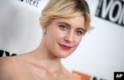 FILE - Greta Gerwig, director of "Lady Bird," attends the 55th New York Film Festival in New York City, Oct. 8, 2017.