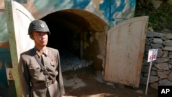 지난 2018년 5월 북한이 공개한 풍계리 핵실험장 갱도 입구.