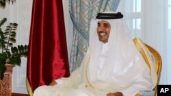 L'émir du Qatar Cheikh Tamim bin Hamad Al Thani, à Doha, Qatar, 15 novembre 2017.