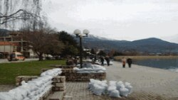 Во спасувањето на Охрид од поплава се вклучи и АРМ