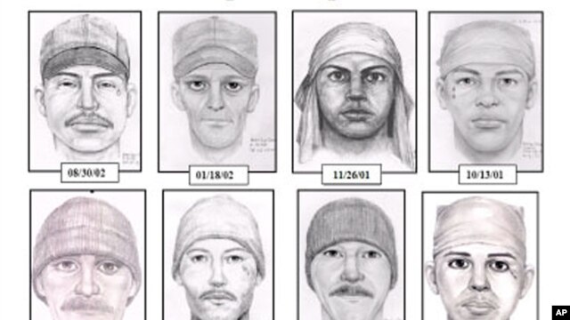El FBI divulgó estos dibujos de supuestamente muestran cómo luciría el verdadero autor de las violaciones conocido como "el violador de la lágrima" y quien se enuentra prófugo.