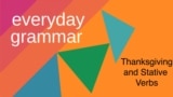 everyday grammar - thanksgiving and stative verbs 