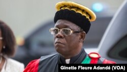 Theodore Holo, président de la cour constitutionnelle du Bénin, à Cotonou, le 7 février 2018. (VOA/Ginette Fleure Adandé)