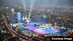 Gambar perencanaan lokasi penyelenggaraan Olimpiade Los Angeles 2028 di Downtown Sports Park, 11 Mei 2017. (Kirby Lee-USA TODAY Sports)