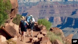 The South Kaibab Trail in Grand Canyon National Park, Arizona. 