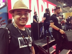 Ario Anindito saat berada di booth Marvel di San Diego Comic-Con 2019 (dok: Ario Anindito)