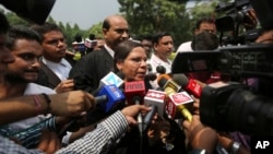 FILE - Farha Faiz, a Supreme Court lawyer, speaks after the court declared a Muslim practice that allows men to instantly divorce their wives unconstitutional in New Delhi, Aug. 22, 2017.
