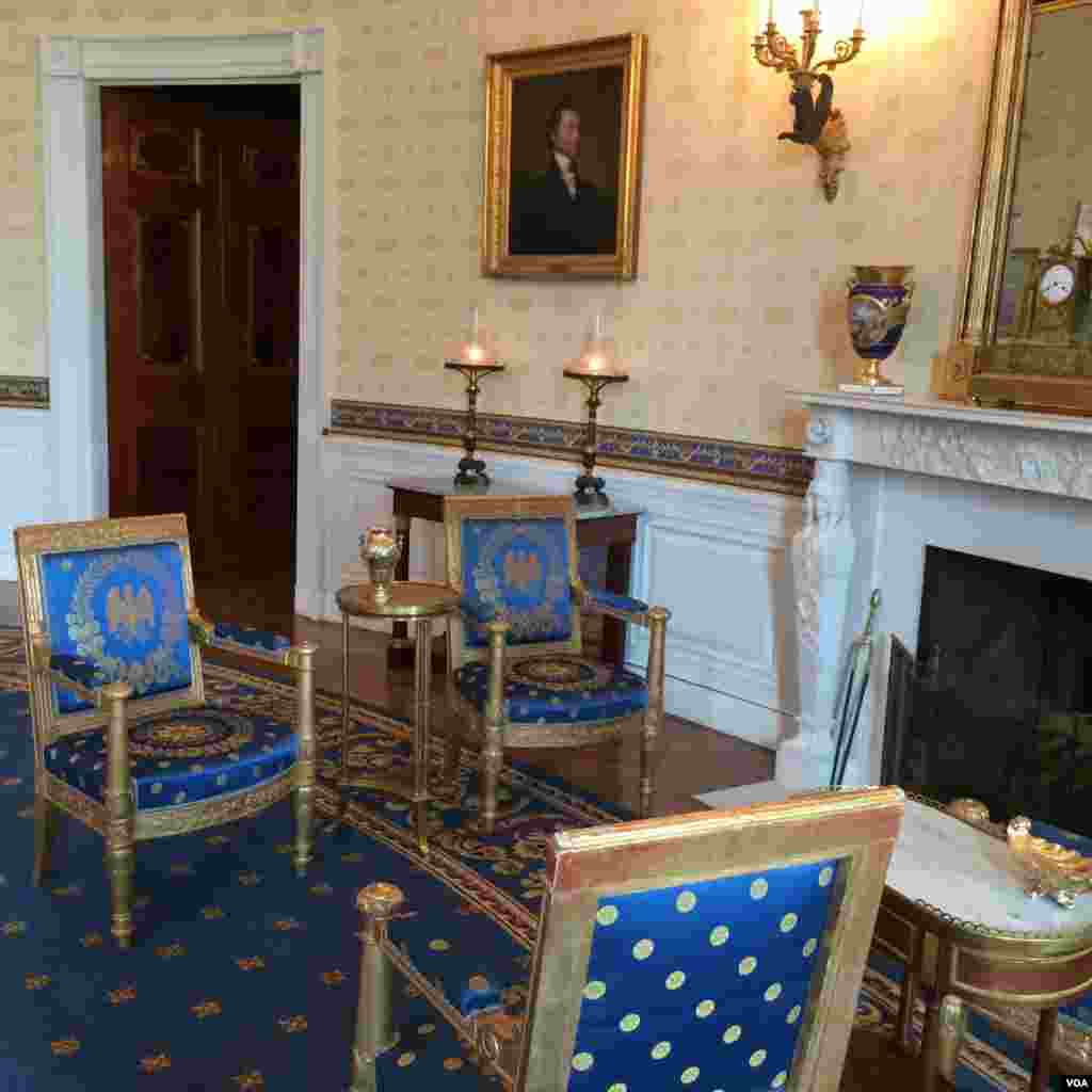 اتاق آبی در کاخ سفید واشنگتن
