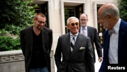 Roger Stone, longtime political ally of U.S. President Donald Trump, leaves a hearing to convince a judge to dismiss charges stemming from Special Counsel Robert Mueller's probe into Russian interference in the 2016 election, at U.S. District Court in Washington, May 30, 2019.