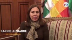 CANCILLER DE BOLIVIA KAREN LONGARIC