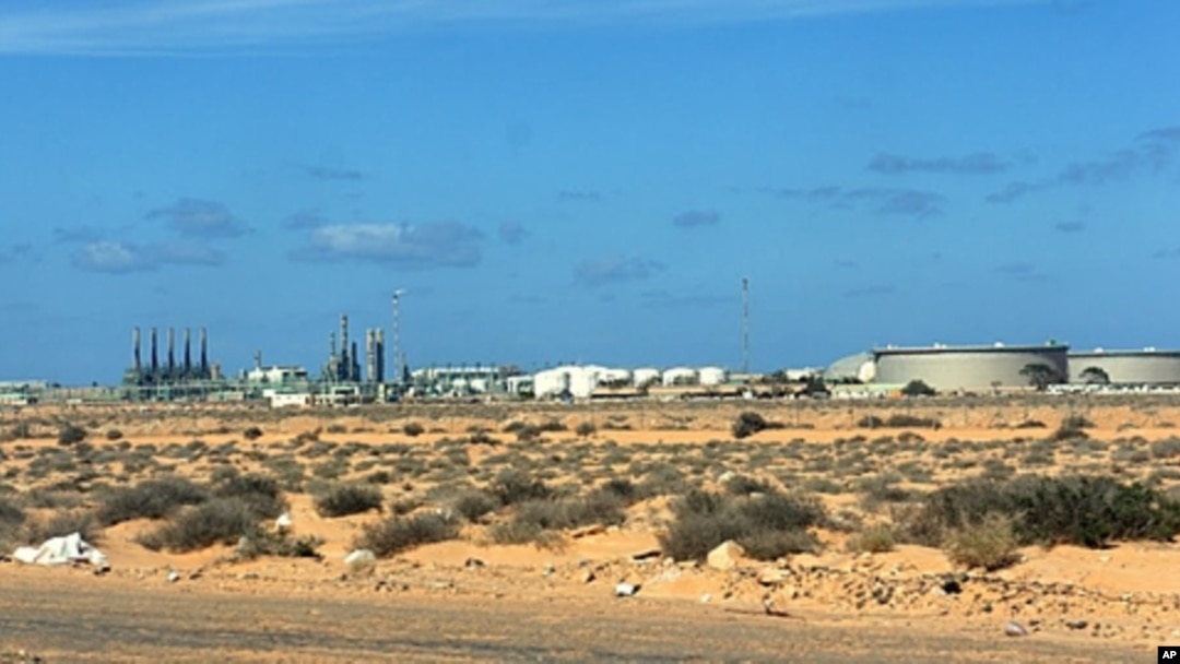 The oil refinery at Ras Lanouf last month when was still in rebel hands, March 5, 2011