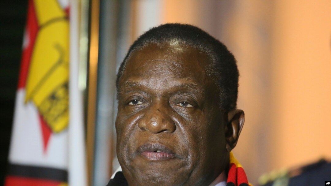 Perezida Emmerson Mnangagwa ashikiriza ijambo igihugu ku ngoro yiwe i Harare, kw'italiki 6/09/2019