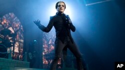 Tobias Forge as Cardinal Copia performs in concert with the band Ghost during the MMRBQ at the BB&T Pavilion, May 19, 2018, in Camden, New Jersey.