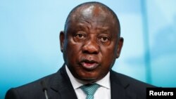 FILE: President Ramaphosa attending the European Union - African Union summit in Brussels.