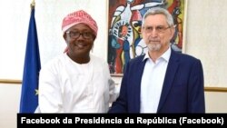 Presidente guineense, Úmaro Sissoco Embaló, e seu homólogo de Cabo Verde, Jorge Carlos Fonseca (Arquivo)