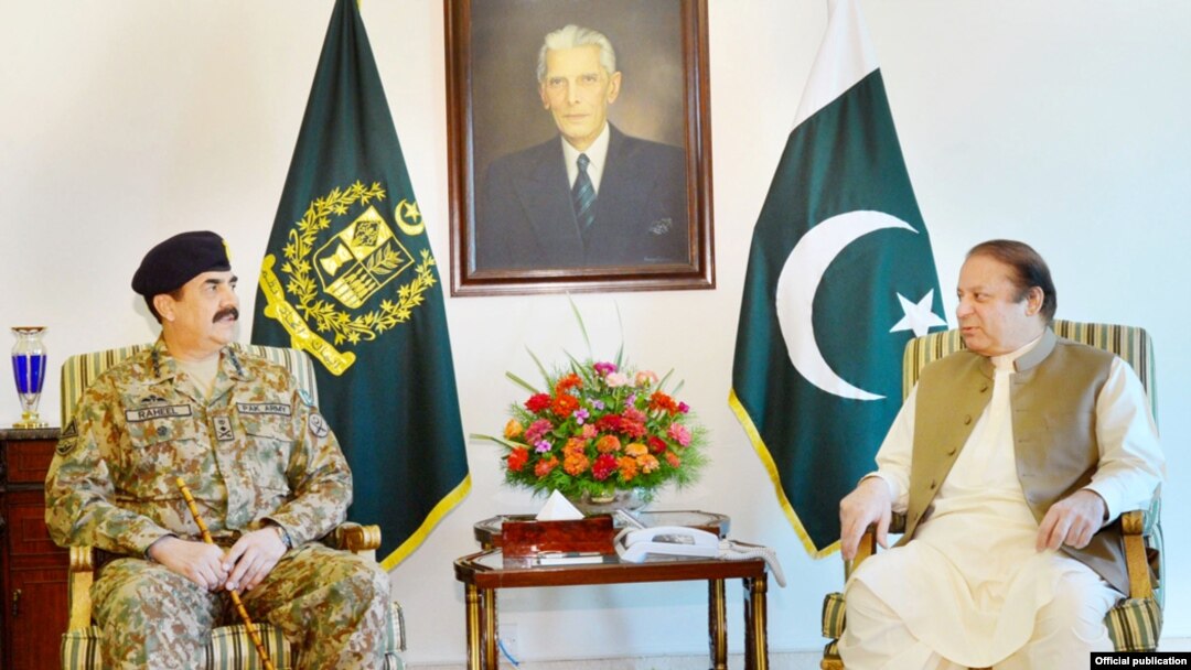د پاکستان پوځ مشر جنرل راحیل شریف وزیراعظم نوازشریف سره د گل په ورځ یو وارې بیا لیده کاته وکړه او د هیواد په روان سیاسي حالاتو يي خبرې اترې وکړې