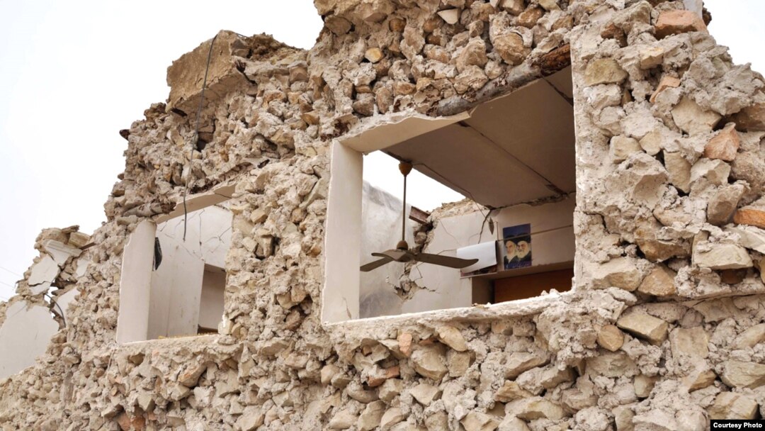 Destruction near the city of Bushehr, Iran, after a 6.1 magnitude earthquake struck on April 9, 2012.