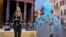Megan Saunders, Microsoft's general manager, describes the capabilities of Paint 3D as Taj Reid experiences virtual reality at a Microsoft media event in New York, Oct. 26, 2016.
