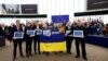 EU Parliament awarded the 2022 Sakharov Prize to the Ukrainian people, in Strasbourg, France, Dec. 14, 2022.