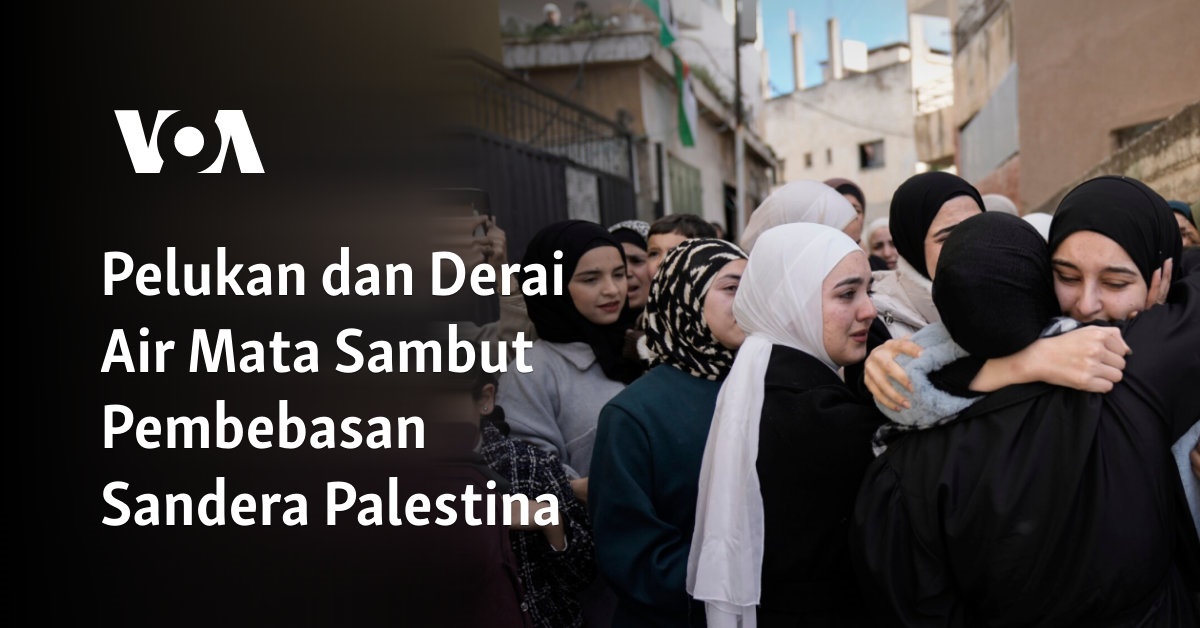 Pelukan dan Derai Air Mata Sambut Pembebasan Sandera Palestina