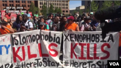 Pro-Immigration Protesters Clash with Trump Supporter at RNC 