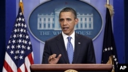 President Obama speaks at the White House, April 7, 2011 on the budget negotiations