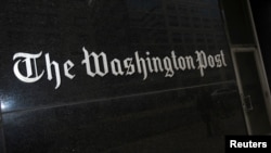 A general view of the exterior of The Washington Post Company headquarters in Washington.