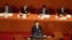 FILE - Wang Chen of the National People's Congress Standing Committee explains the draft decision on establishing and improving the legal system and enforcement mechanisms for Hong Kong, before the National People's Congress in Beijing, May 22, 2020.