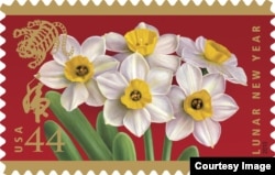 Because it blooms early, the fragrant narcissus has become the symbolic flower of the Chinese Lunar New Year. (USPS)
