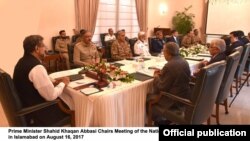 Prime Minister Shahid Khaqan Abbasi Chairs Meeting of the National Security Committee in Islamabad on August 16, 2017